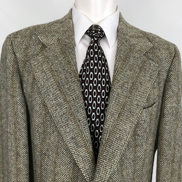 navy stripe harris tweed blazer